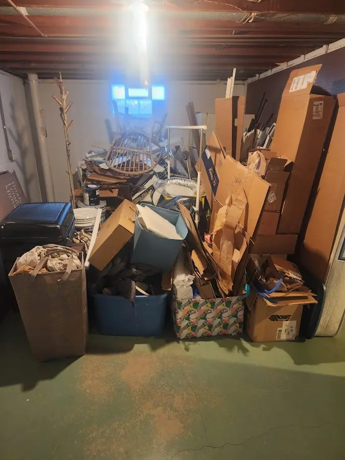 Roll-off dumpster container at job site for 4 Yard Dumpster Rental in Guilderland